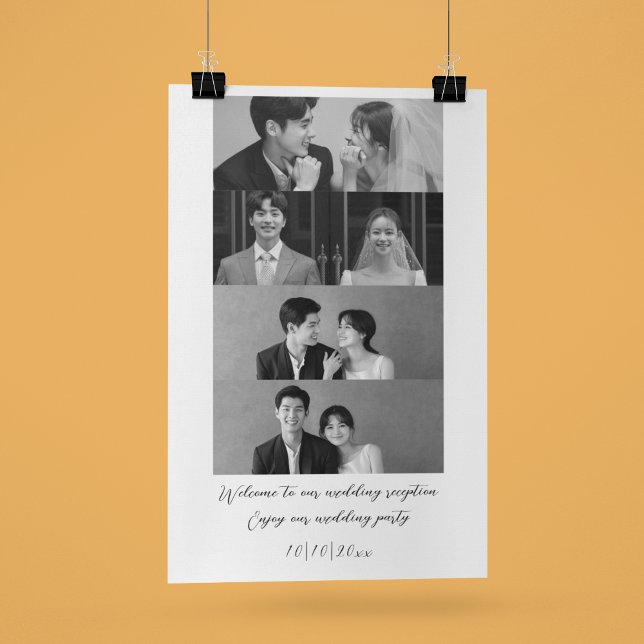 Black & White Welcome To Our Wedding Minimalist Poster (Creator Uploaded)