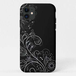 Black & White Whimsical Floral iPhone 5 Case
