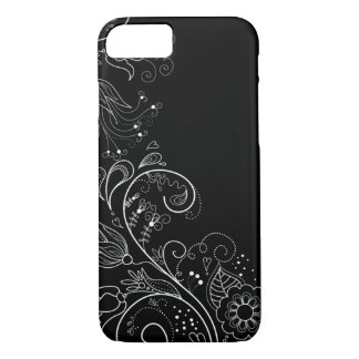 Black & White Whimsical Floral iPhone 7 case