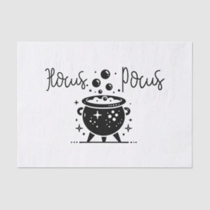 Black & White Witchy Cauldron Halloween Party Tissue Paper