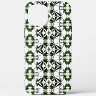Black & White with green, rapport of virtual lines iPhone 12 Pro Max Case