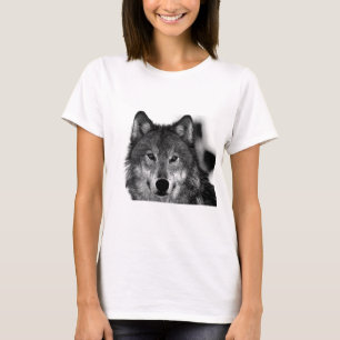 Black & White Wolf Artwork T-Shirt