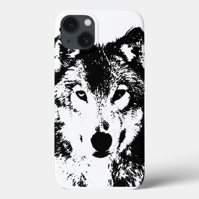 Black & White Wolf Case-Mate iPhone Case (Back)