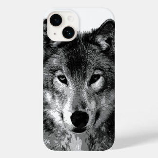 Black & White Wolf Eyes Case-Mate iPhone 14 Case