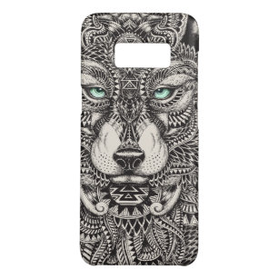 Black & White Wolf Head illustration Case-Mate Samsung Galaxy S8 Case