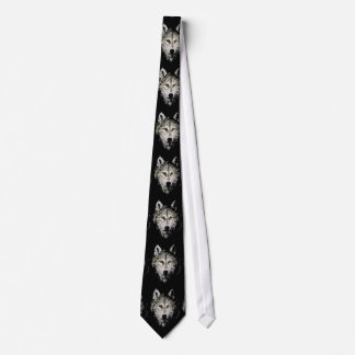 Black & White Wolf Neck Tie