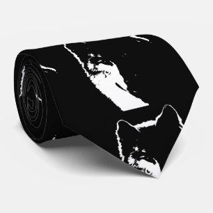 Black & White Wolf Tie
