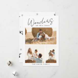 Black & White Wonders of His Love Photo Card