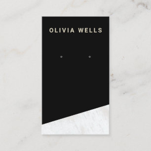  BlacK White Wood Earring Display Holder  Business Card