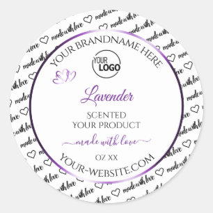 Black White Word Cloud Purple Product Labels Logo