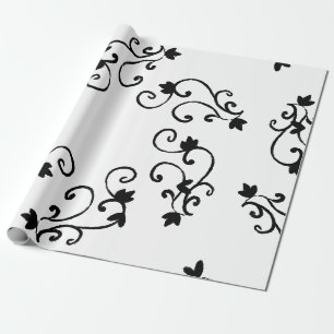 Black & white  wrapping paper