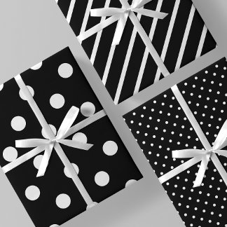 Black & White Wrapping Paper Sheets