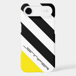 Black, White, Yellow Minimalist, Name,
