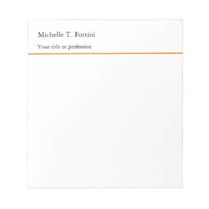 Black White Yellow Plain Minimalist Simple Notepad
