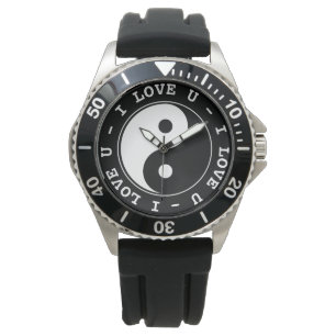 Black & White - Yin & Yang I love You Watch