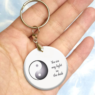 Black-white yin yang Keychain