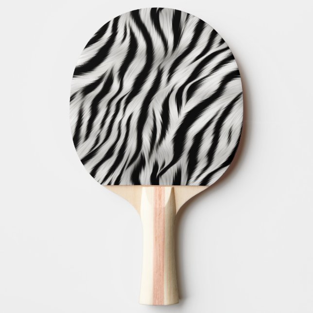  Black White Zebra Print Animal Safari Ping Pong Paddle (Front)