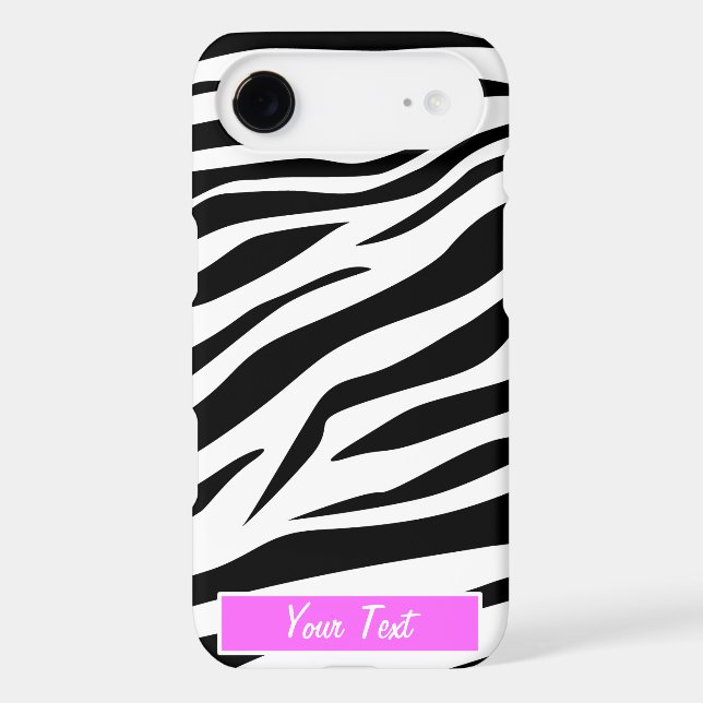 Black/White Zebra Print - Personalise Case-Mate iPhone Case (Back)