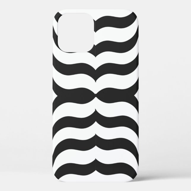 black + white zebra stripe pattern modern Case-Mate iPhone case (Back)