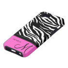Black & White Zebra stripes with hot pink