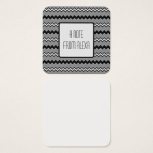 Black & White ZigZag Pattern Message Notes