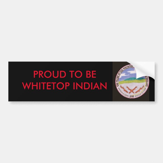 Black Whitetop Bumper Sticker (Front)