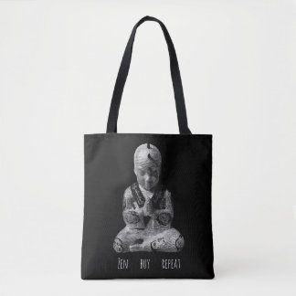 Black & Whte Buddha Tote Bag