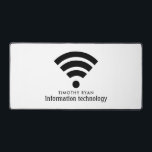 Black Wi-Fi Logo, Information Technology, Computer Desk Mat<br><div class="desc">Black Wi-Fi Logo,  Information Technology,  Computer Desk Mat by the Business Card Store.</div>