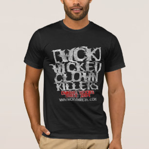 Black Wicked Clown Killers Full Size T-Shirt