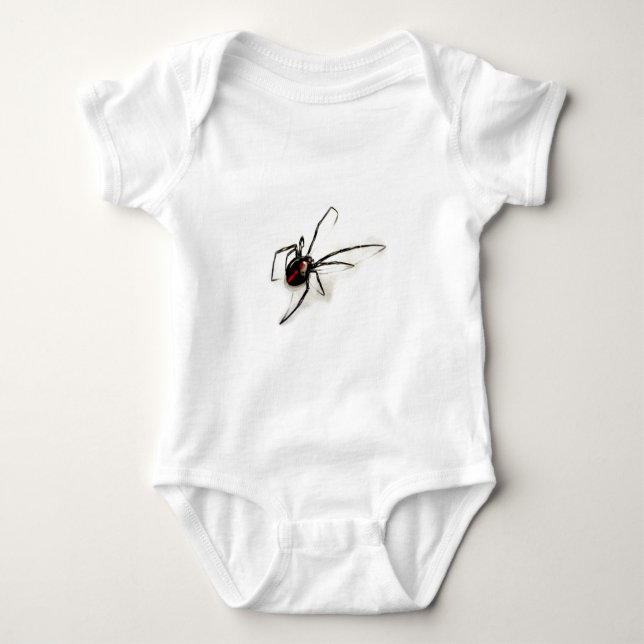 Black widow baby bodysuit (Front)