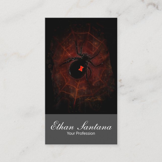 Black Widow Business Card (Front)
