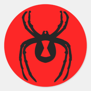 Black Widow Classic Round Sticker