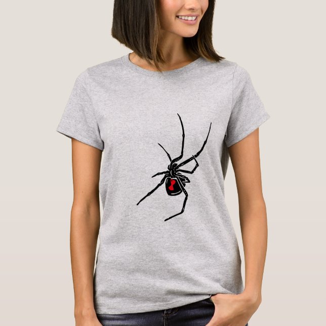 Black Widow design on a shirt  (Front)