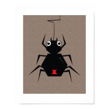 Black Widow Minimal Illustration Poster for Kids