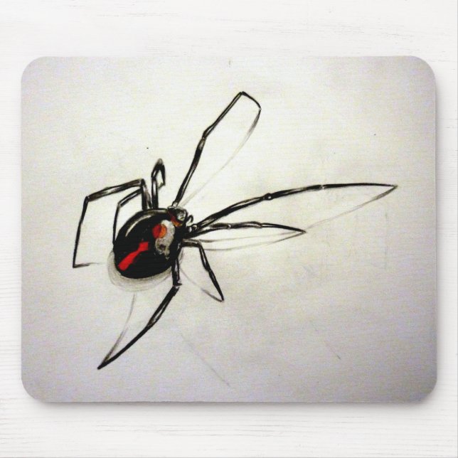 Black widow mouse mat (Front)