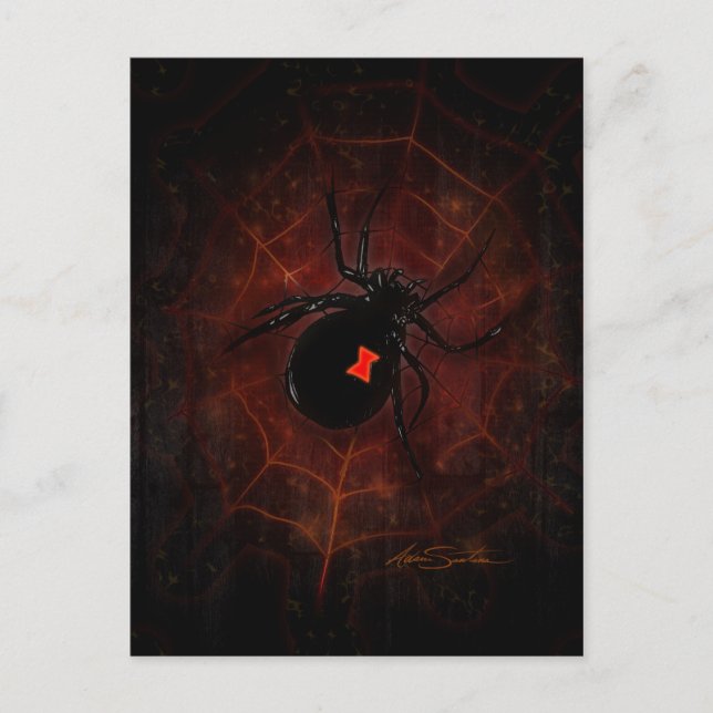 Black Widow (Signature Design) Postcard (Front)