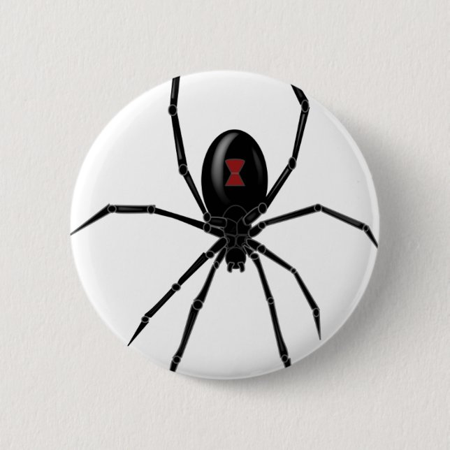 Black WIdow Spider 6 Cm Round Badge (Front)