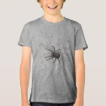 Black Widow Spider And Spiderweb Drawing Art<br><div class="desc">Bella Canvas Kid's Youth Tri-blend T-Shirt and casual fun fashion statement apparel accessory printed with Black Widow Spider And Spiderweb Drawing Art original hand drawn graphic design artwork illustration by TheFabricSeal print on demand shop at Zazzle.com #ZazzleMade ©️Original. https://www.zazzle.com/store/thefabricseal Celebrate Halloween and Goth any time of the year with our...</div>