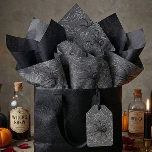 Black Widow Spider And Spiderweb Drawing Art Tissue Paper