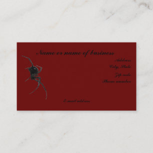 Black Widow Spider Business Card