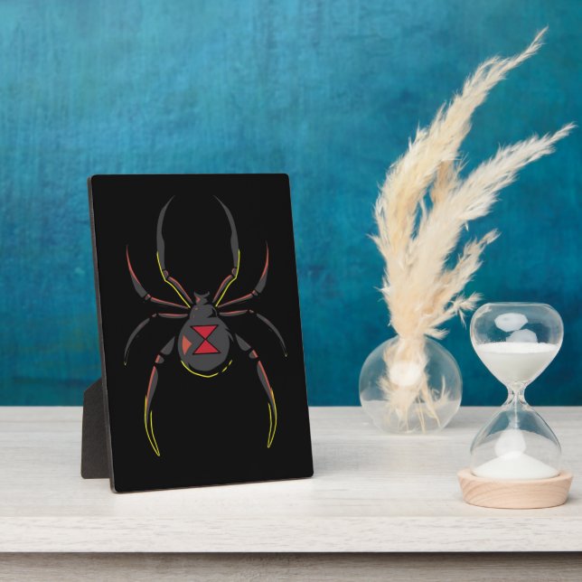 Black Widow Spider Gift | Spider Lovers Plaque (Side)