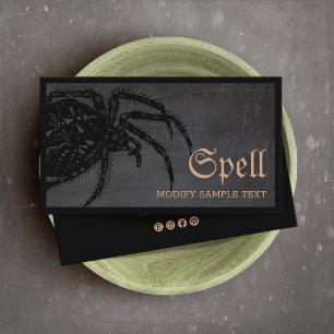  Black Widow Spider Halloween Business Card