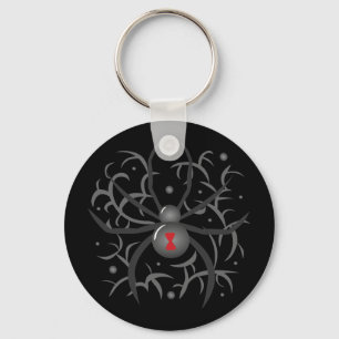 Black Widow Spider Key Ring