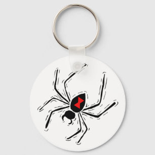 Black Widow Spider Keychain