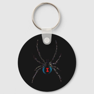 Black Widow Spider Keychain