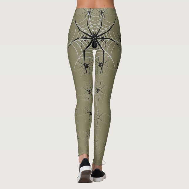 Black Widow Spider Leggings Design (Back)