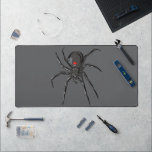 Black Widow Spider Original Drawing Art<br><div class="desc">Desk Mat large style mousepad perfect addition for home office, work station and electronic accessories printed with Black Widow Spider Original Drawing Art hand drawn graphic design artwork illustration by TheFabricSeal print on demand shop at Zazzle.com #ZazzleMade ©️Original. https://www.zazzle.com/store/thefabricseal Celebrate Halloween and Goth any time of the year with our...</div>