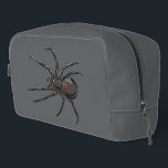 Black Widow Spider Original Drawing Art<br><div class="desc">Toiletries Dopp Kit Tote Bag all over print style fashion statement accessory printed with Black Widow Spider Original Drawing Art hand drawn graphic design artwork illustration by TheFabricSeal print on demand shop at Zazzle.com #ZazzleMade ©️Original. https://www.zazzle.com/store/thefabricseal Celebrate Halloween and Goth any time of the year with our cool looking black...</div>