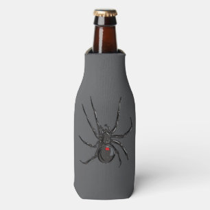 Black Widow Spider Original Drawing Art Bottle Cooler