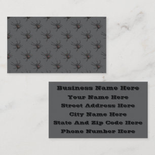 Black Widow Spider Original Drawing Art Business Card